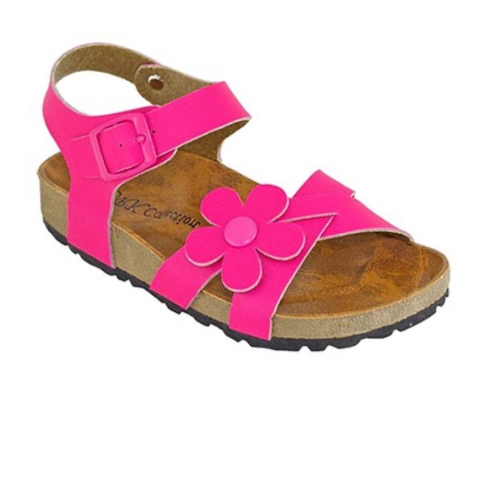 NIB RK Collection Hot Pink Flower Sandals